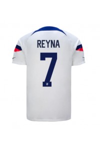 Fotbalové Dres Spojené státy Giovanni Reyna #7 Domácí Oblečení MS 2022 Krátký Rukáv